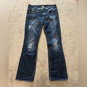 Silver Jeans Distressed Wide Leg (Lola)